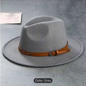 Fedora Grey Hat Unisex Classy Chic Men Women